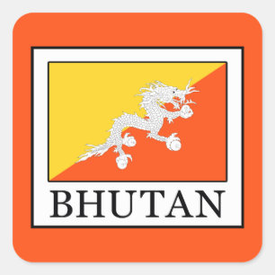 Bhutan Square Sticker