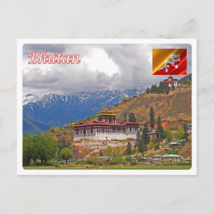Bhutan - The Dzong in The Paro Valley - Postcard