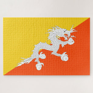 Bhutanese Flag (Bhutan) (Thunder Dragon) Jigsaw Puzzle