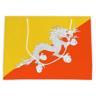 Bhutanese Flag (Bhutan) (Thunder Dragon) Large Gift Bag