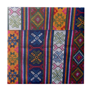 Bhutanese Textile Ceramic Tile