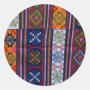 Bhutanese Textile Classic Round Sticker
