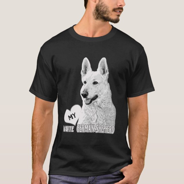 Bhymer Love My White German Shepherd T-Shirt (Front)
