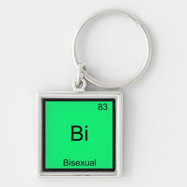 Bi - Bisexual Chemistry Element Symbol Funny Key Ring (Front)