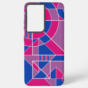 Bi Bisexual Pride Abstract Geometric Pink Purple B Samsung Galaxy Case