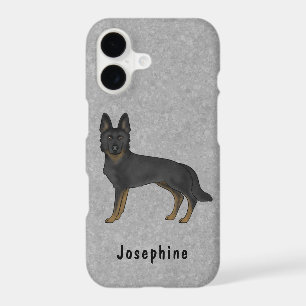 Bi-Black German Shepherd Cute Dog With Custom Name