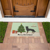 Bi-Black German Shepherd Festive Christmas Tree
