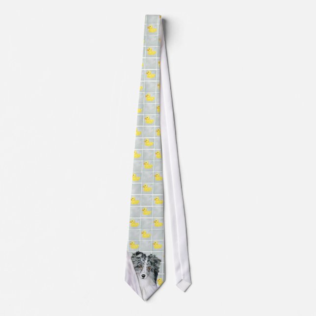 Bi Blue Sheltie Bath Tie (Front)