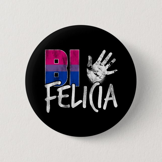 Bi Felicia Funny Bisexual Pride Flag 6 Cm Round Badge (Front)
