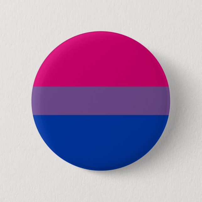 Bi Flag Flies For Bisexual Pride 6 Cm Round Badge (Front)