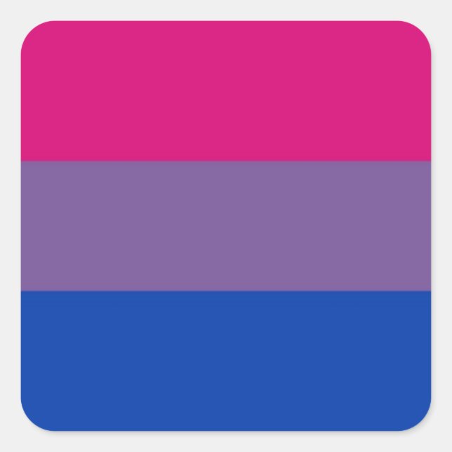 Bi Flag Flies For Bisexual Pride Square Sticker (Front)