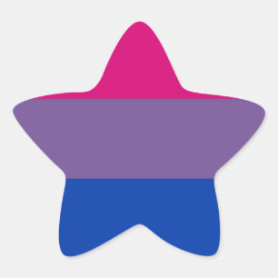 Bi Flag Flies For Bisexual Pride Star Sticker