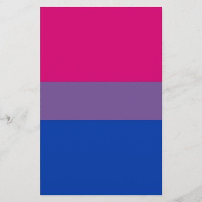 Bi Flag Flies For Bisexual Pride Stationery (Front)