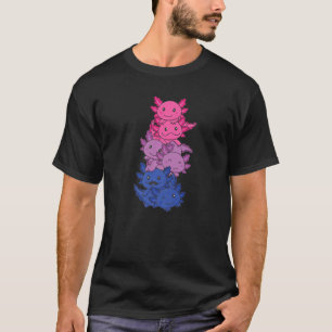 Bi Flag Gay Pride Lgbtq Axolotl  1 T-Shirt