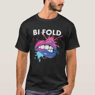 Bi Fold Bisexual Rainbow Pride March Bisexuality L T-Shirt