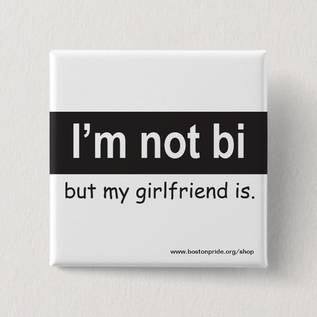 Bi Girlfriend Square 15 Cm Square Badge (Front)