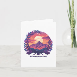 Bi Horizon Brave Heart LGBTQ Camping Bisexual Note Card