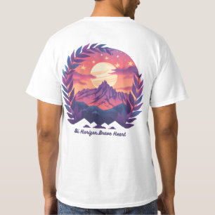 Bi Horizon Brave Heart LGBTQ Camping   Bisexual T-Shirt