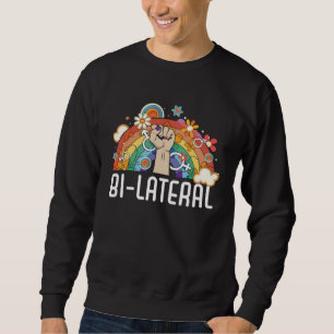 Bi Lateral Bisexual Rainbow Pride Bisexuality LGBT Sweatshirt