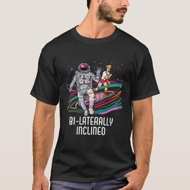 Bi Laterally Inclined Bisexual Pride Bisexuality L T-Shirt (Front)