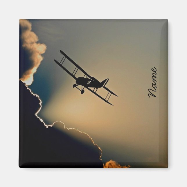 Bi Plane Monogram Magnet (Front)
