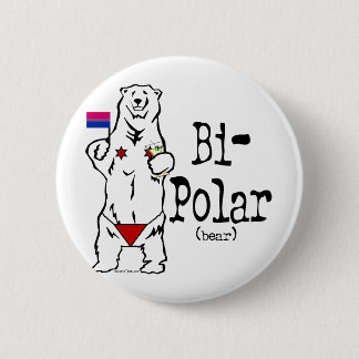 Bi-Polar Bear 6 Cm Round Badge