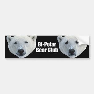 Bi Polar Bear Club bumper sticker
