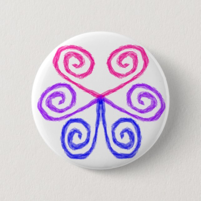 Bi Pride 6 Cm Round Badge (Front)