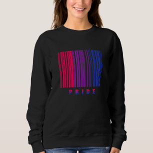 Bi Pride Barcode Bisexual Flag Lgbtq Month Ally Bi Sweatshirt