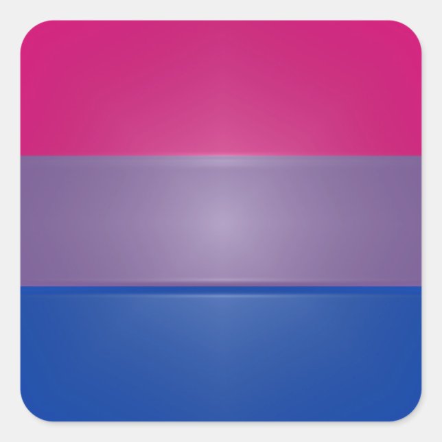 Bi Pride Colours Highlight Square Sticker (Front)
