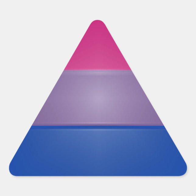 Bi Pride Colours Highlight Triangle Sticker (Front)