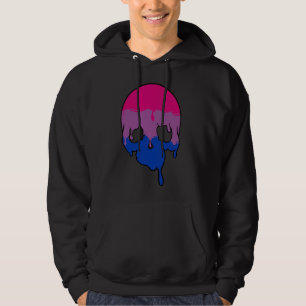 Bi Pride Dripping Skull Hoodie