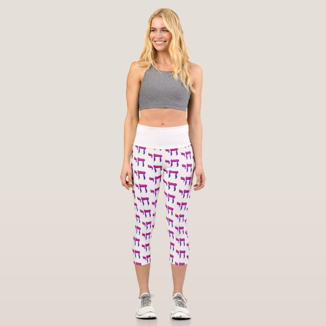Bi Pride Flag Chai Capri Leggings (Front)