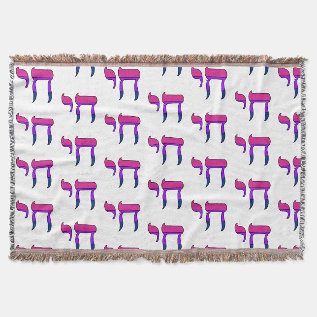 Bi Pride Flag Chai Throw Blanket (Front)