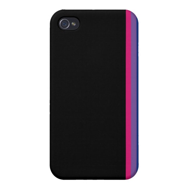 Bi Pride Flag iPhone 4/4S case (vertical stripe) (Back)