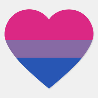 Bi Pride Flag Sticker Sheets (Heart)