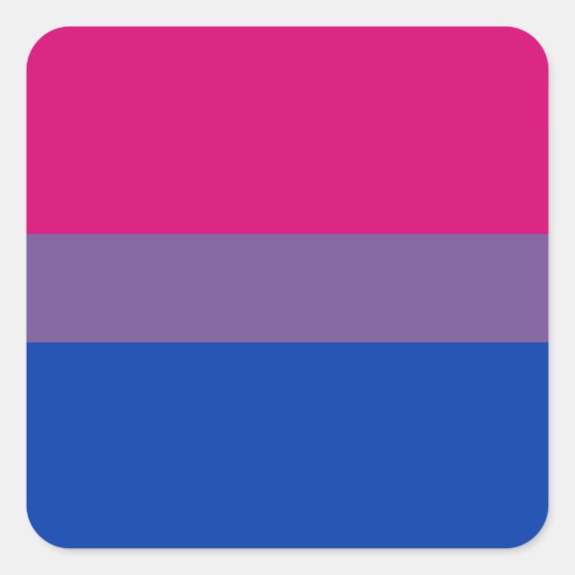 Bi Pride Flag Sticker Sheets (Square) (Front)