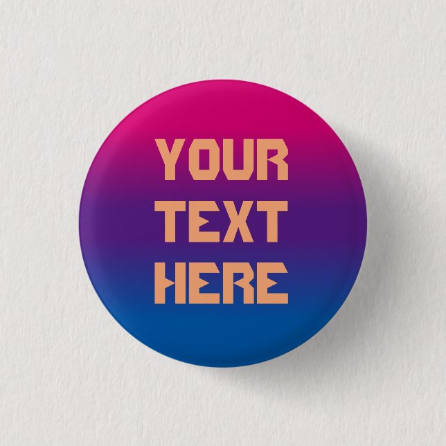 Bi pride gradient 3 cm round badge (Front)