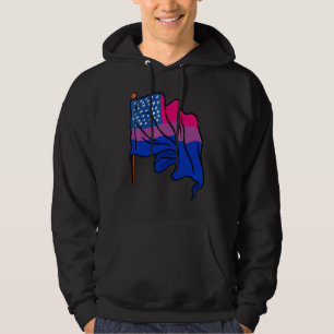 Bi Pride Month Us Flag Bisexual Flag Queer Lgbtq B Hoodie