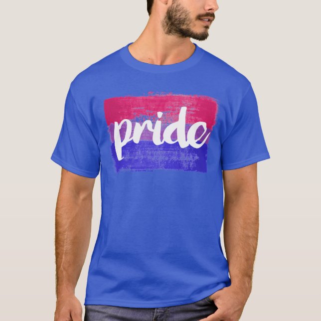 Bi Pride Painted T-Shirt (Front)