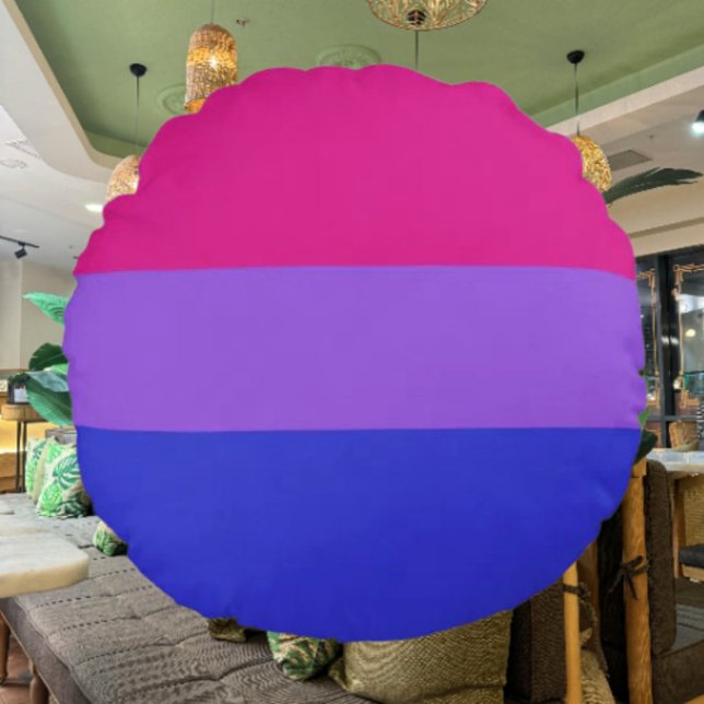 Bi Pride Round Embrace Cushion (Creator Uploaded)