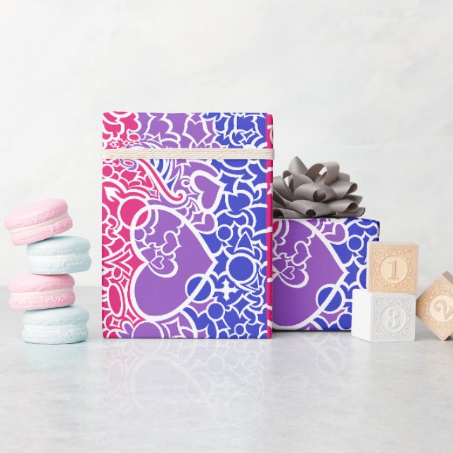 Bi Pride Squiggle Wrapping Paper (Baby Shower)