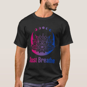 Bi Pride Subtle Bisexual LGBTQ Gay Pride Yoga Moon T-Shirt