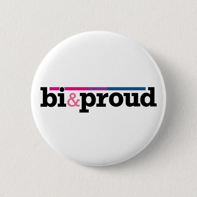 Bi&proud White Button (Front)