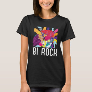 Bi Rock Bisexual Rainbow Pride March Bisexuality L T-Shirt