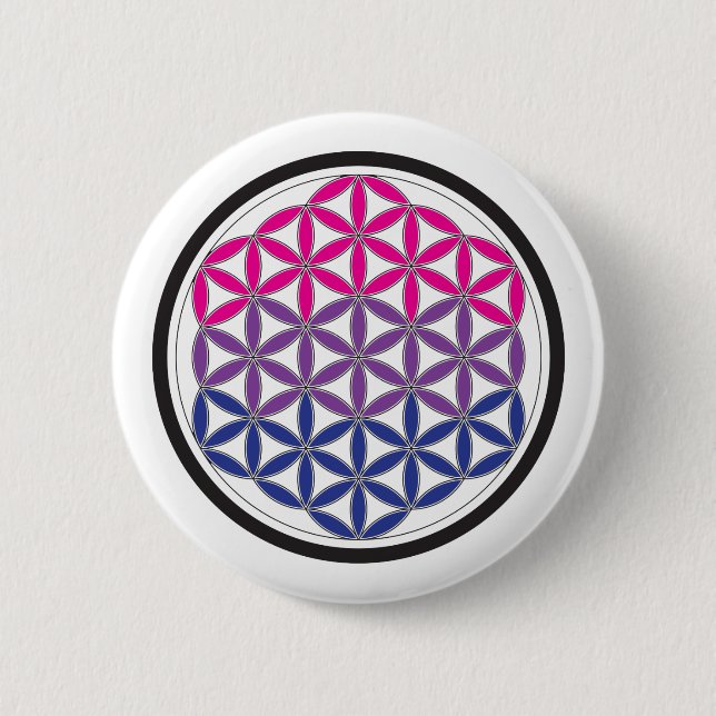 bi sacred geometry 6 cm round badge (Front)