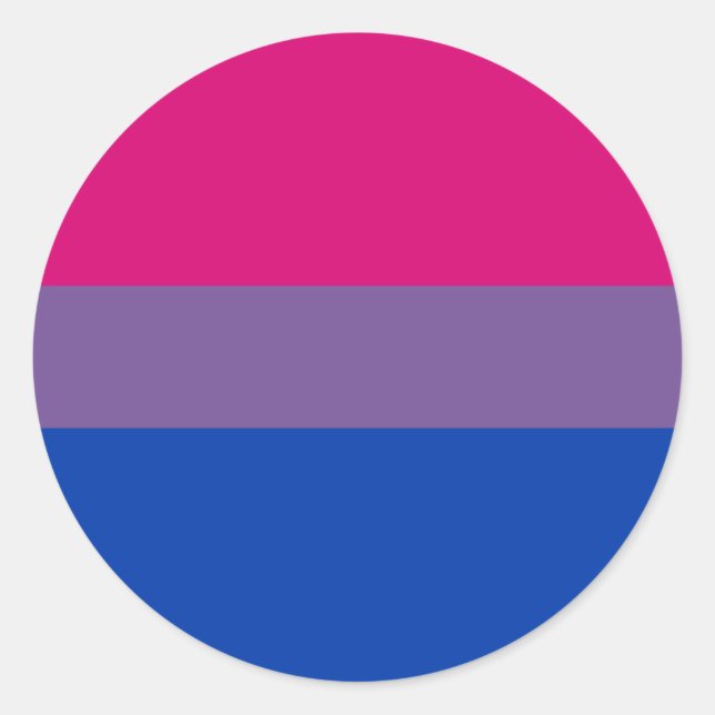 Bi-Sexual Pride Flag Classic Round Sticker (Front)
