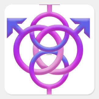 BI SWINGERS SYMBOL SQUARE STICKER