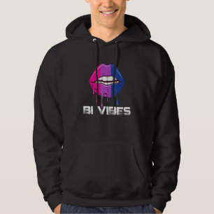 Bi Vibes Dripping Lips Bisexual Pride Bisexuality Hoodie