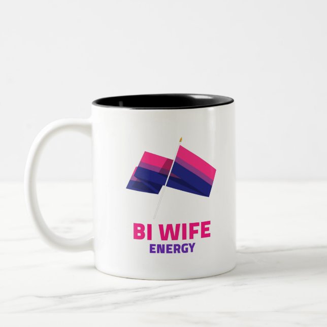Bi Wife Energy  Two-Tone Coffee Mug (Left)